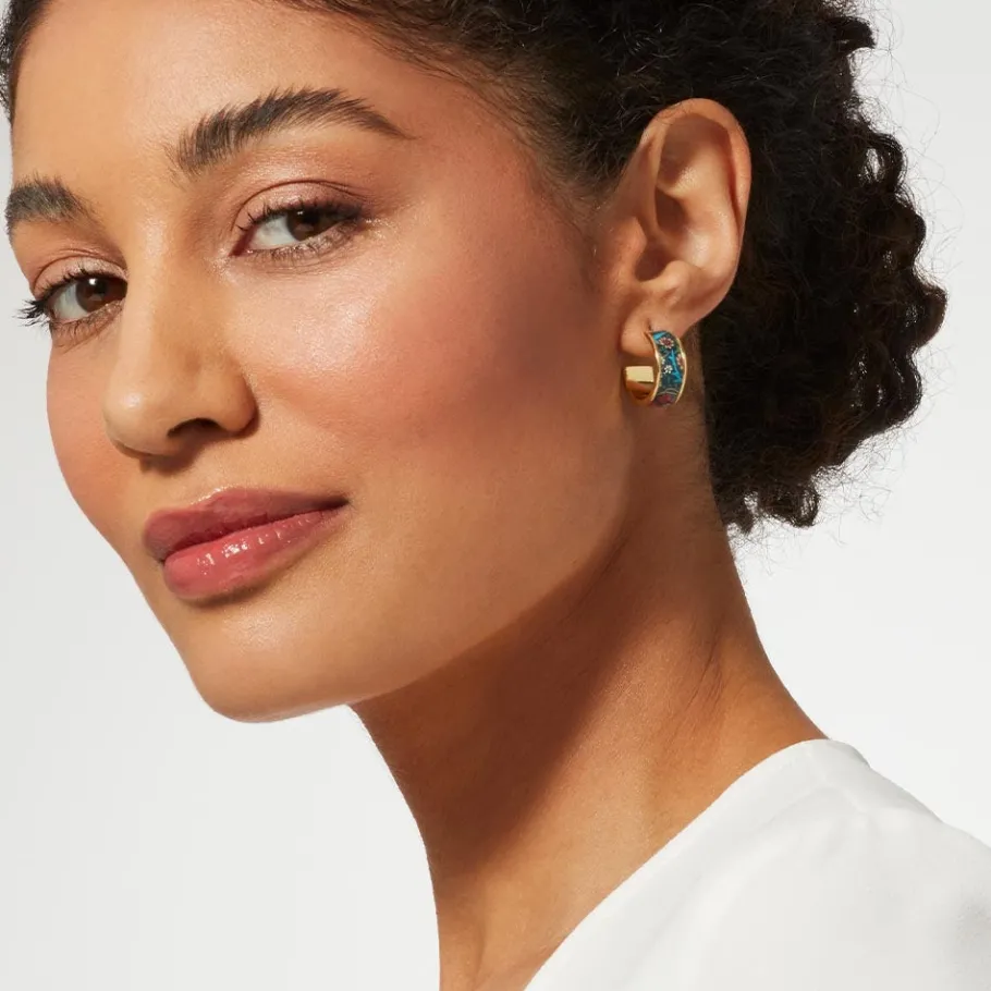 The Met Store William Morris Blackthorn Enamel Hoop Earrings* Earrings