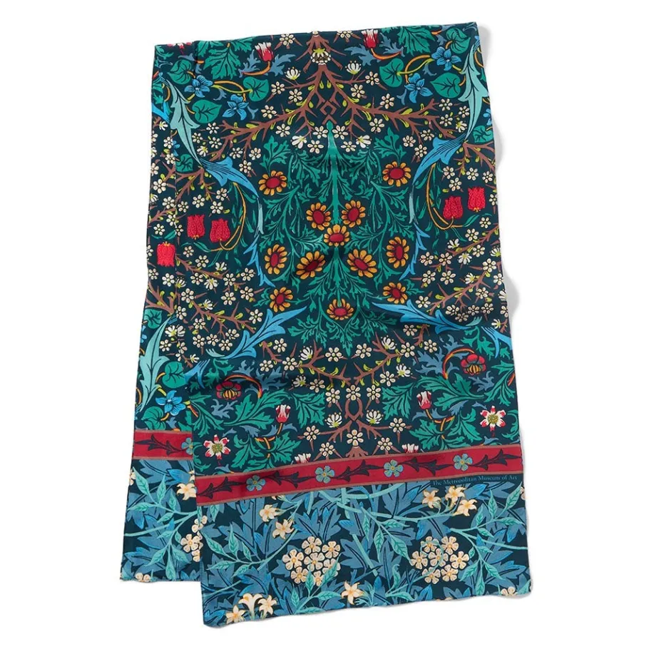The Met Store William Morris Mixed Patterns Oblong Silk Scarf* Scarves & Wraps