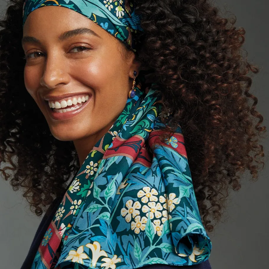 The Met Store William Morris Mixed Patterns Oblong Silk Scarf* Scarves & Wraps