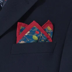 The Met Store William Morris Pomegranate Cotton-and-Silk Pocket Square* Small Accessories