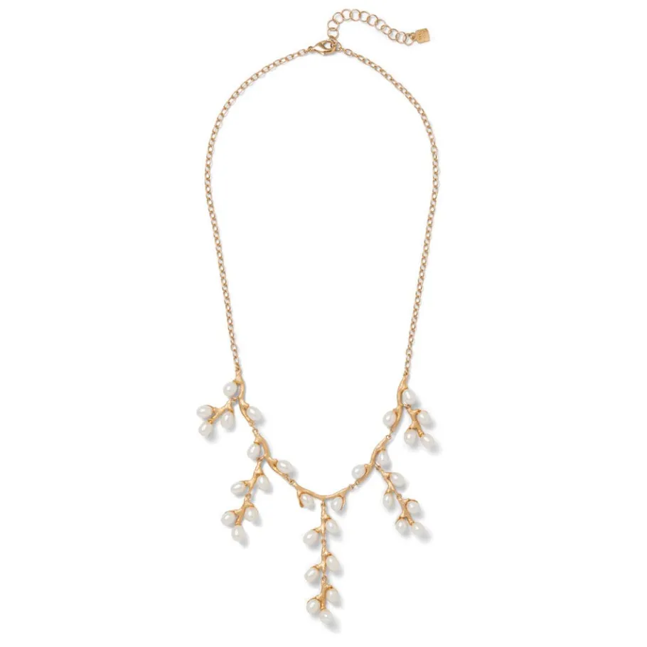 The Met Store Willow Catkins Pearl Bib Necklace and Drop Earrings Set* Jewelry Sets