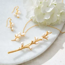 The Met Store Willow Catkins Pearl Drop Earrings* Earrings
