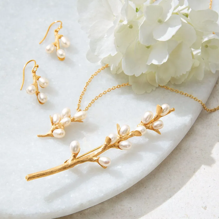 The Met Store Willow Catkins Pearl Drop Earrings* Earrings